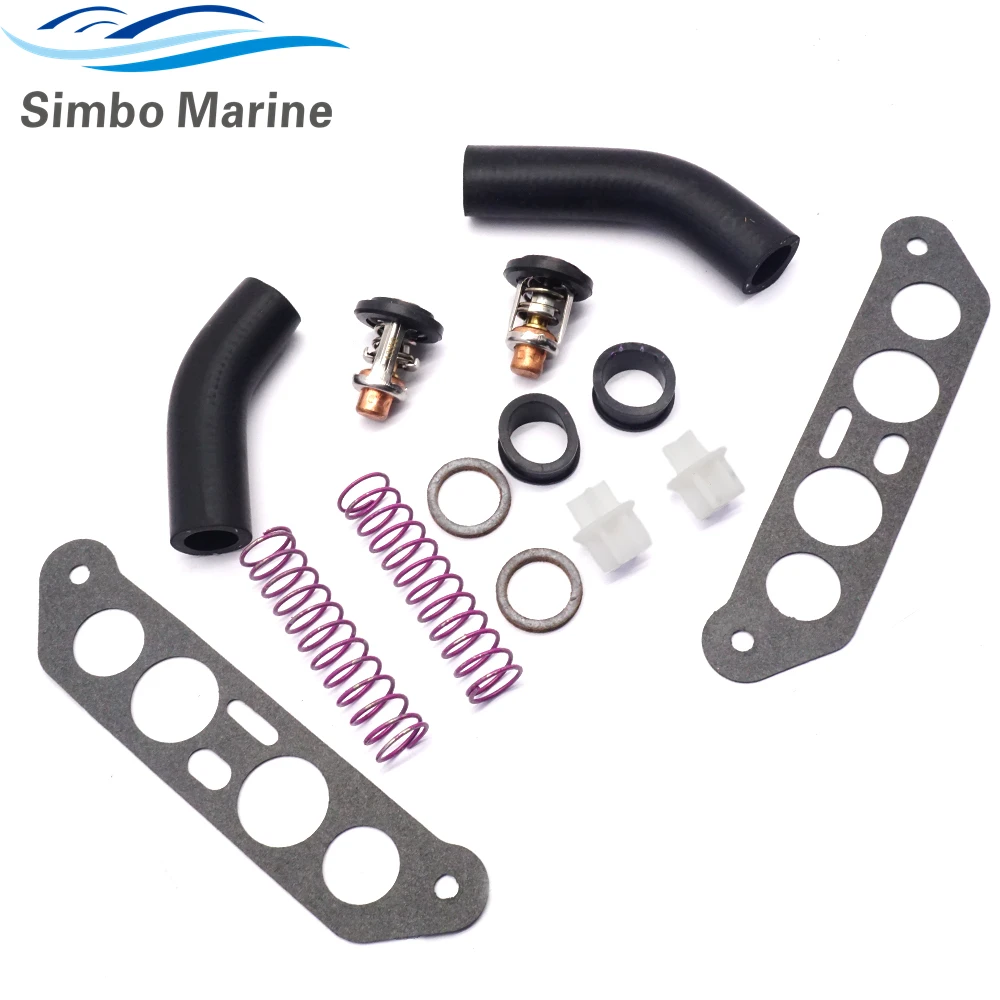 

340975 Thermostat Kit For Johnson Evinrude 85 88 90 100 115 140 V4 HP Outboard 340976 Sierra 18-3673