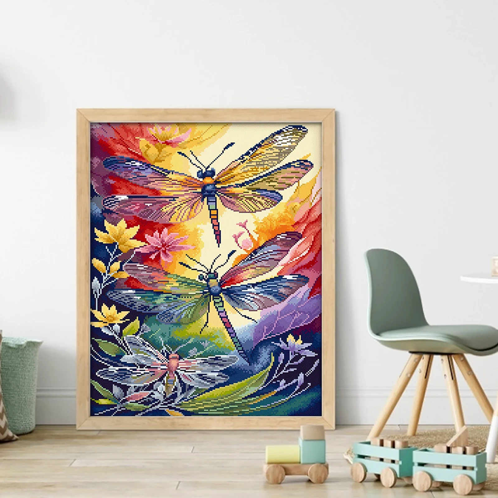 Dragonfly Full 14CT DIY Stampe - Cross Stitch Stamped Kits Beginners ulasan dan harga