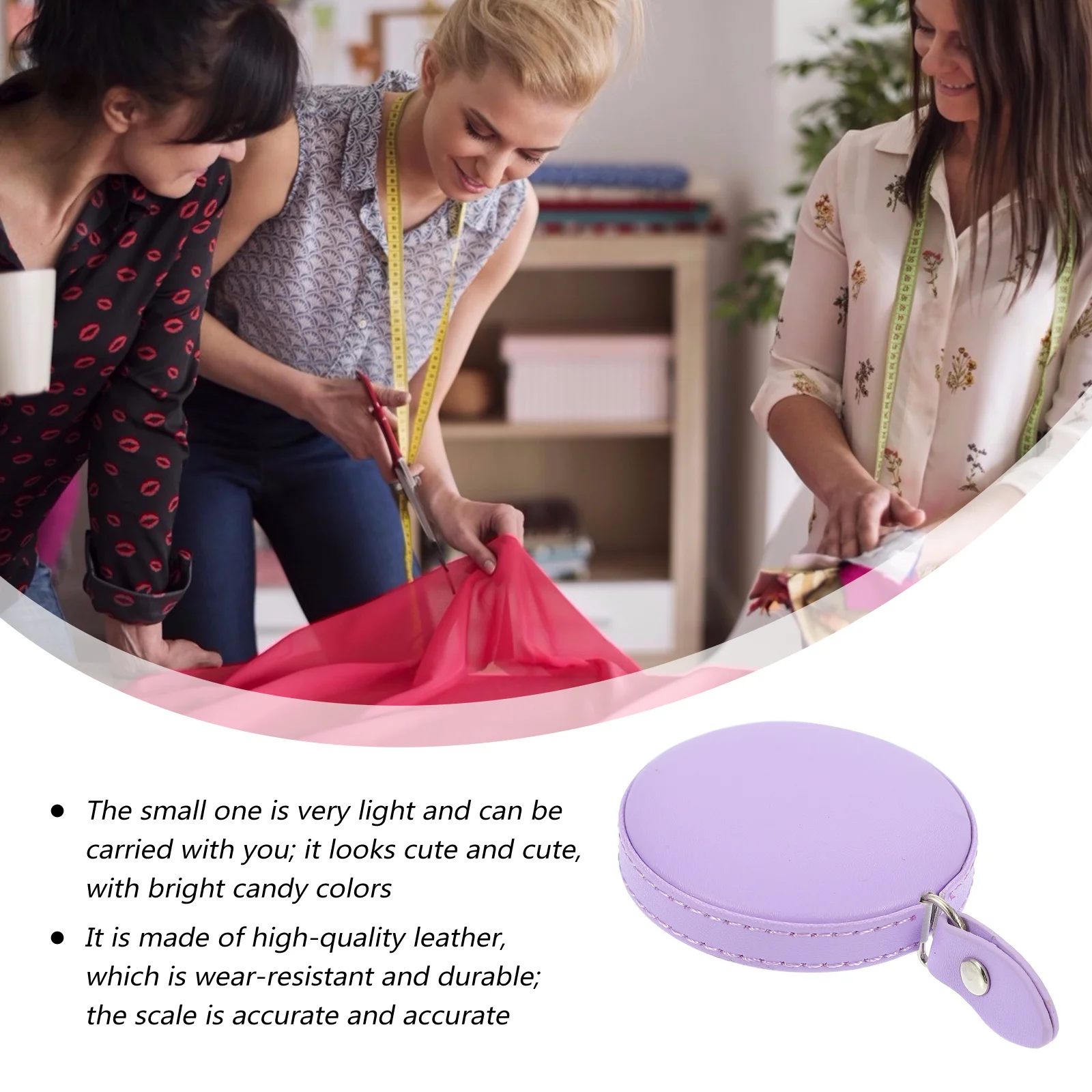 

Measuring Tape 1.5M Pu Compact Lightweight Body Measuring Tool Portable Small Tape Measure For Garment Craft Sewing Diy