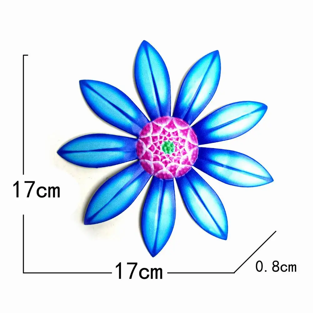 Ornament Metal Flower 4 Colours Accessories Art Decor Hanging Home Indoor Outdoor Living Room Patio Spare Parts Wall Yard