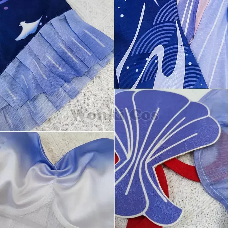 لعبة تأثير Sangonomiya Kokomi تأثيري حلي شعر مستعار أزياء حفلة الهالوين الجنرال تأثيري شين كوكومي ازياء