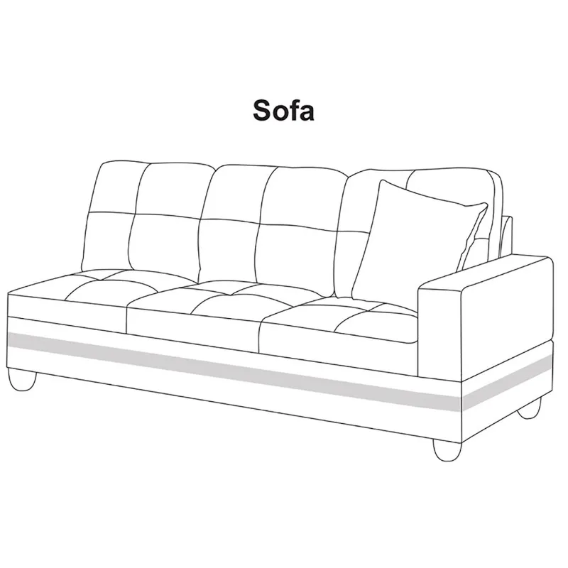 

Red Faux Leather Synthetic Leather 3-seater Sofa sofa set living room furniture