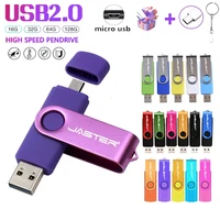 JASTER OTG 2 en 1 unidad Flash USB Pen Drive 128GB 64GB 32GB 16GB almacenamiento externo esmerilado doble aplicación Micro USB Stick