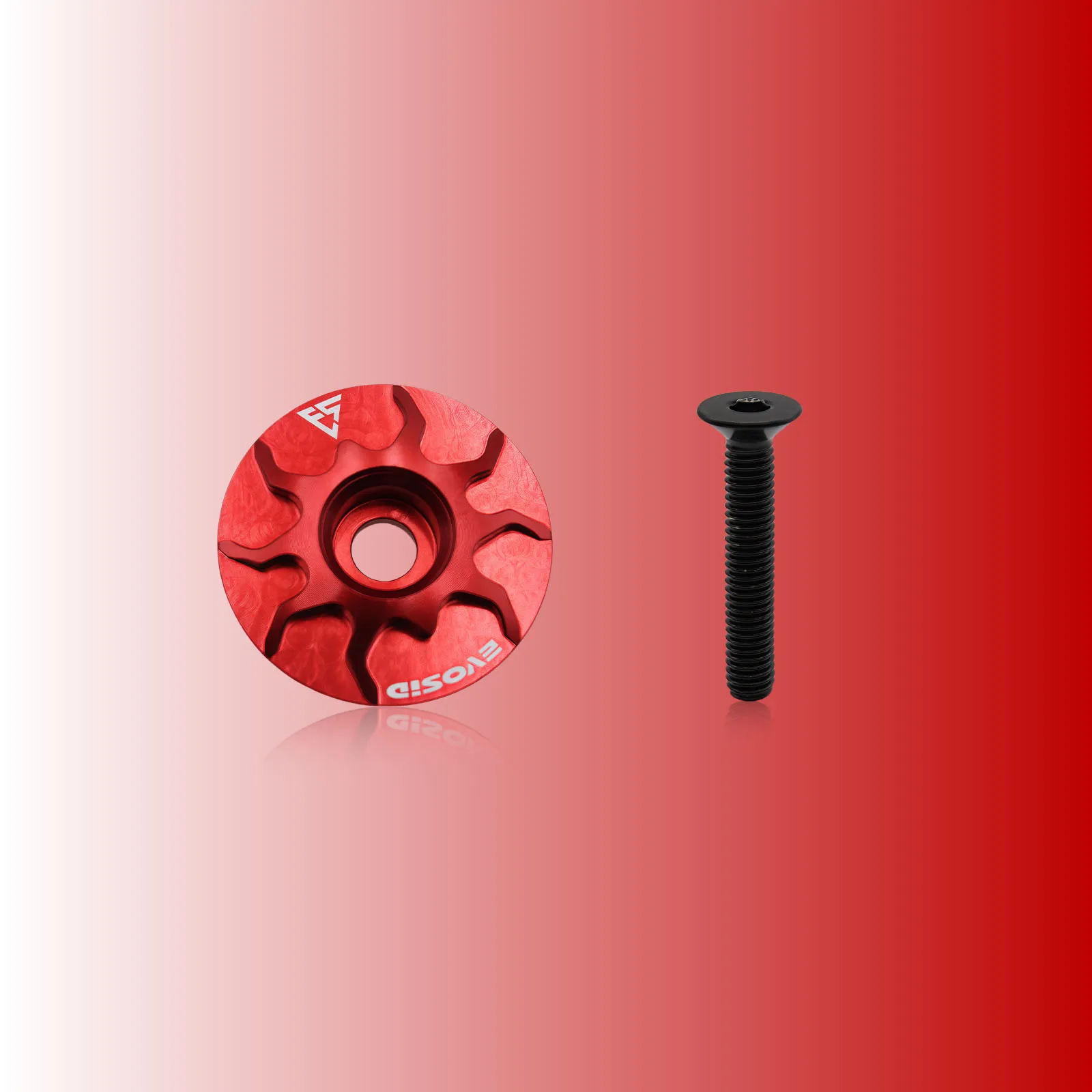 EVOSID Fahrrad-Headset-Kappe, MTB, Rennrad, Vorbau, Headset, obere Kappenabdeckung, CNC mit Schraube für 28,6 mm Gabel, Steuerrohr, Fahrradzubehör