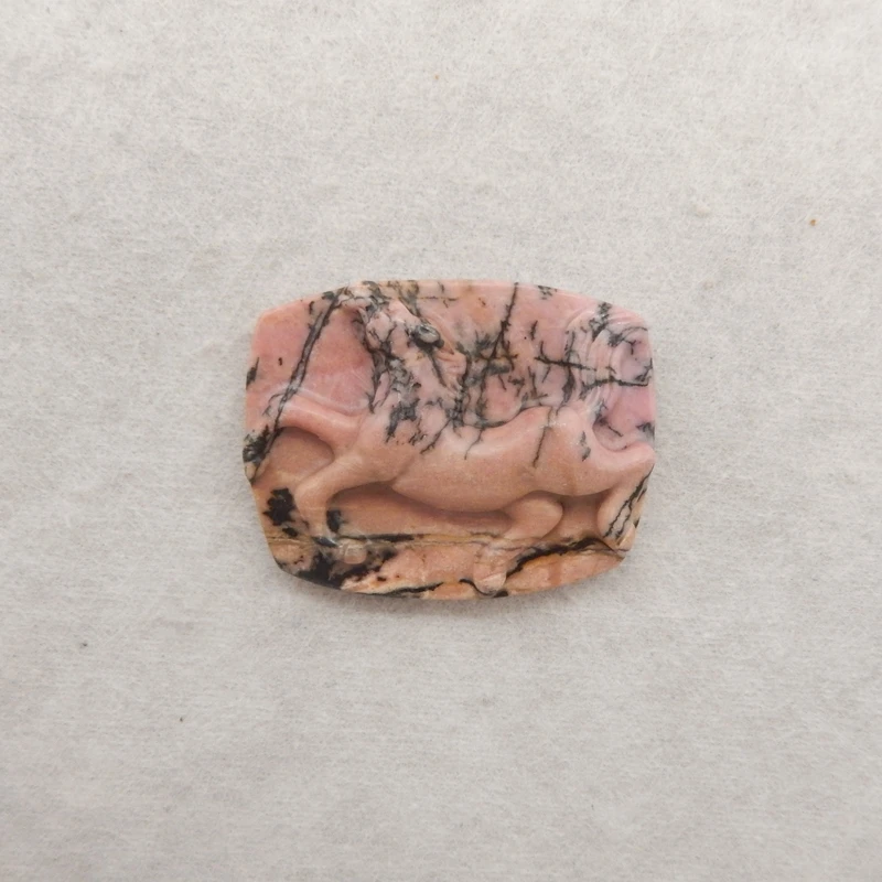 

Натуральный розовый агат, бусины ручной работы с лошадью и кабошоном, 43x34x9 мм, 25,4 г, модные полудрагоценные камни для самостоятельного изготовления ювелирных изделий для женщин