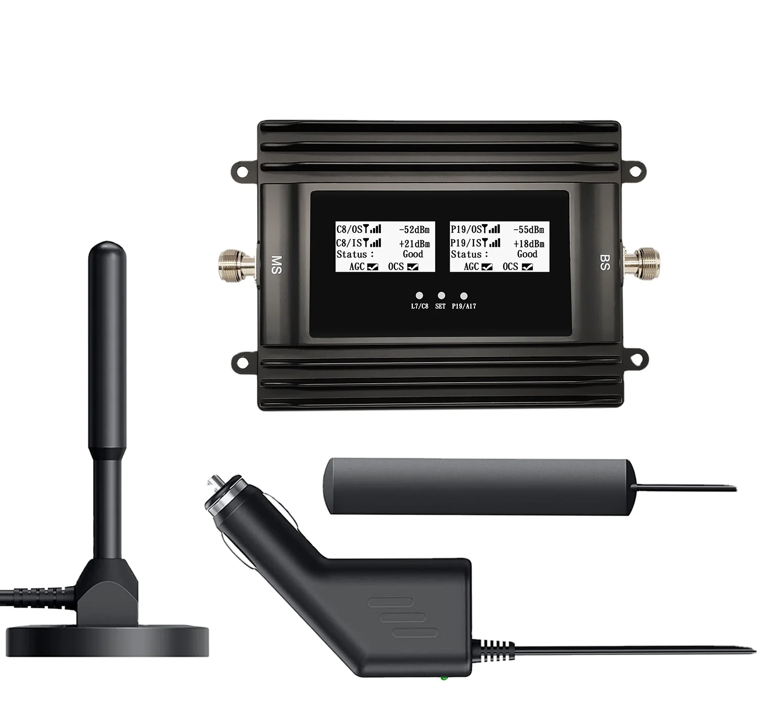 All-In-One 4G Signal Booster for Vehicles RV Car Truck Bus with Magnetic Antenna Works with Verizon Sprint All U.S. Carriers