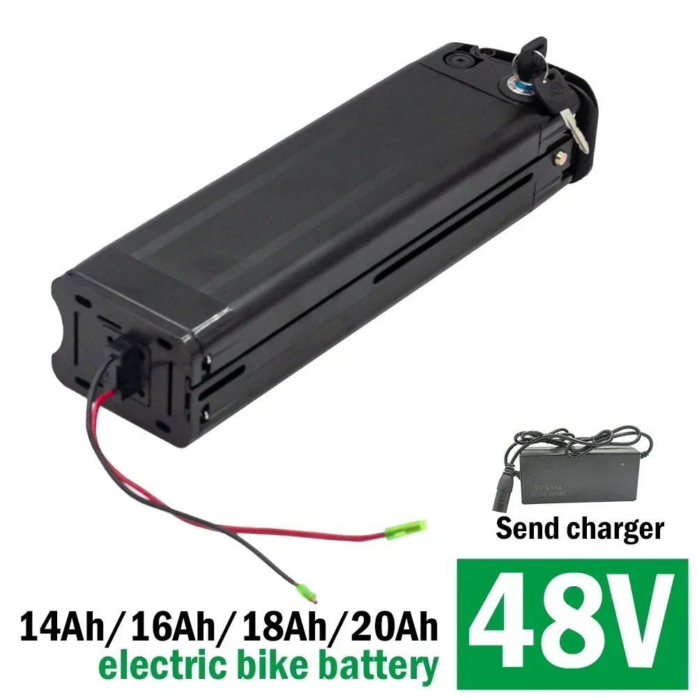 48V 20AH 18AH 16AH 14AH Silverfish Lithium Electric Bike 1000W  Lithium Ion Electric Bike Bicycle 48V 18650 Battery Pack+Charger