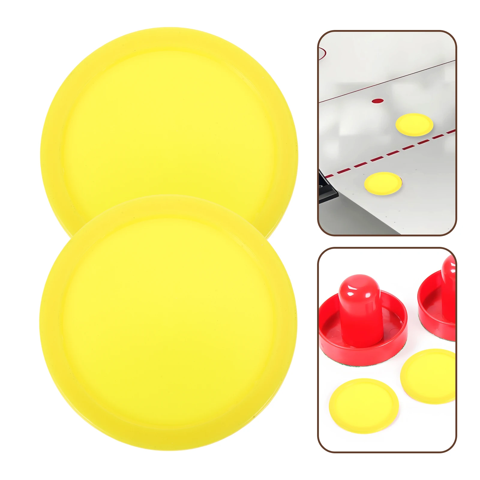 

2pcs Plastic Hockey Table Pucks Replacement 64Mm For Indoor Smooth Play Durable Accessories Training Puck Ice Hockey Replacement