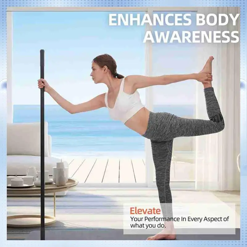 

ABMW-Yoga Stick 5 Ft Sturdy Steel Adjustable Stretching Stick For Mobility, Flexibility And Balance Versatile Exercise Stick
