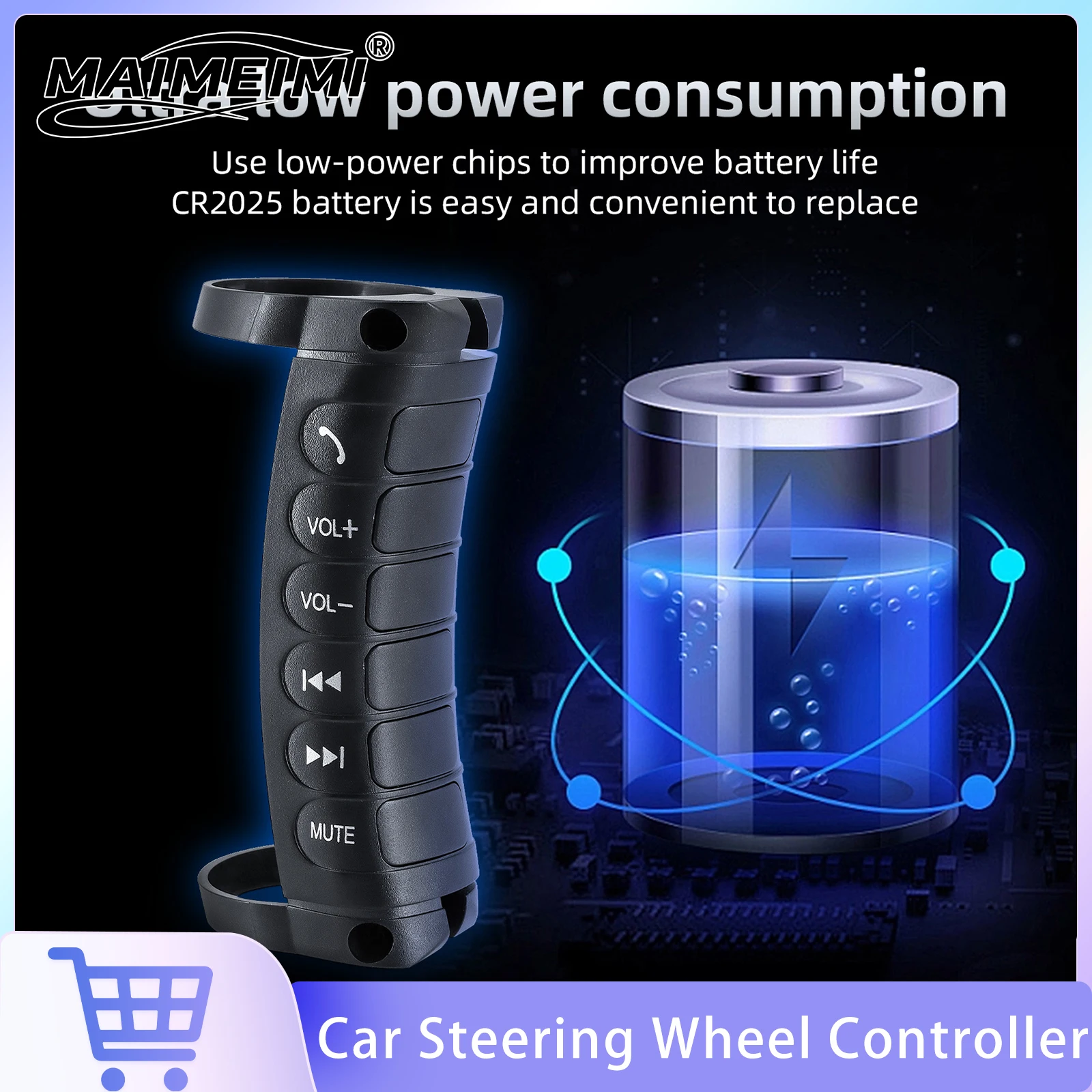 Wireless Car Steering Wheel Control Multi-function Button Remote Control Button Volume Switch Buttons For Car DVD Player