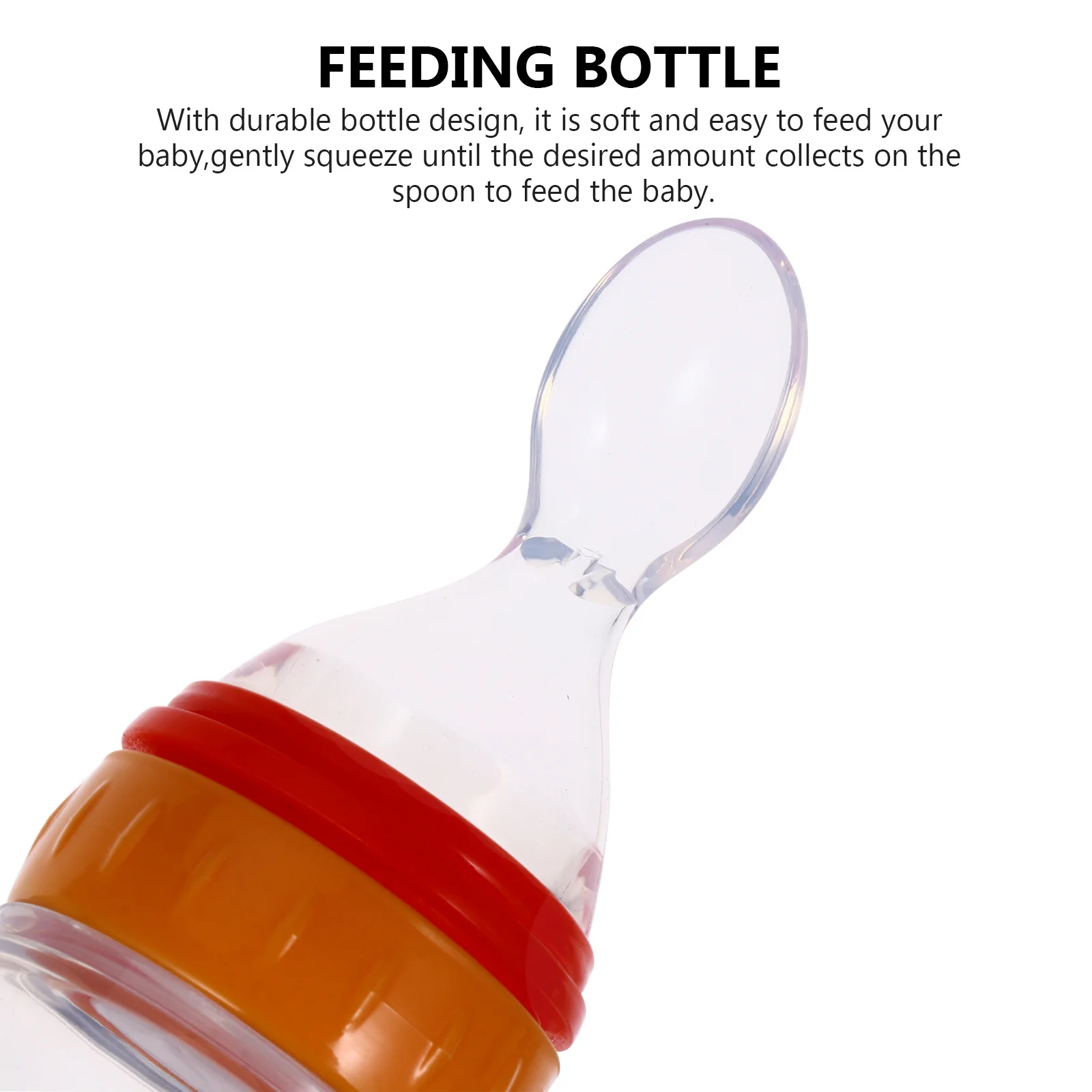 

1Pcs Baby Feeding Bottle Rice Paste Spoon Silicone Squeeze Feeder Infant Food Soft Training Bottle for Pureed Food Cereal