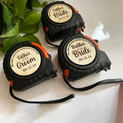 Personalize brother of the bride Father of the groom tape measure Wedding engagement bachelorette bachelor party keepsake gift