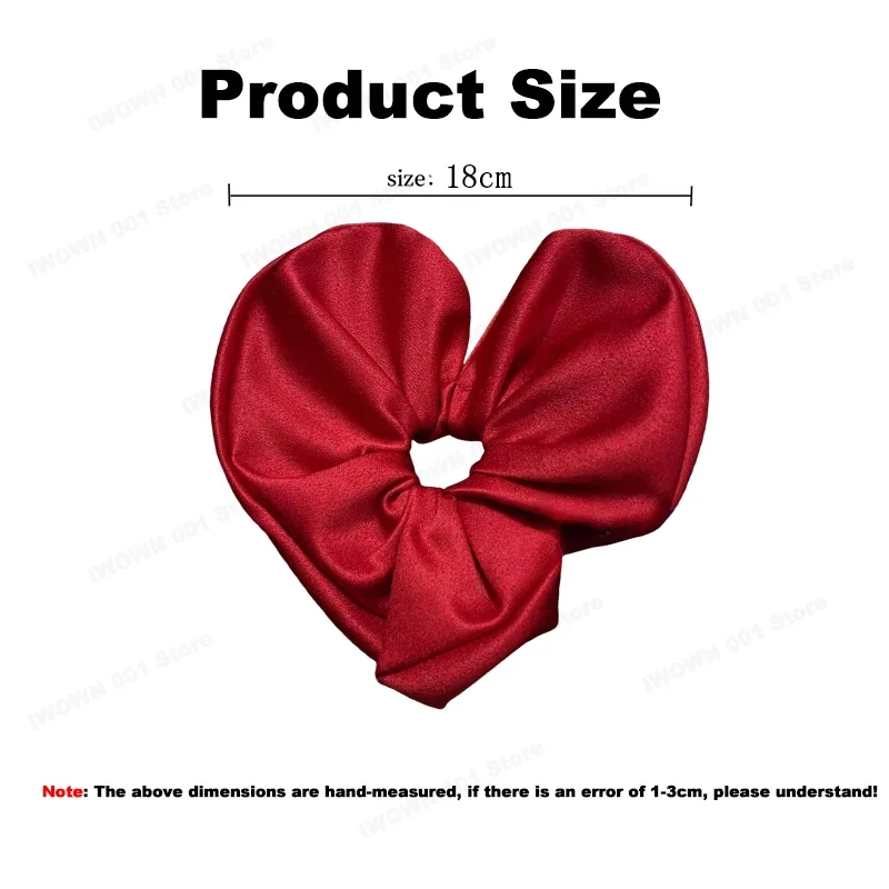 Czerwona satynowa opaska do włosów w kształcie serca Gumki do włosów Niski kucyk Akcesoria do włosów Kucyk do włosów Akcesoria do włosów dla niemowląt