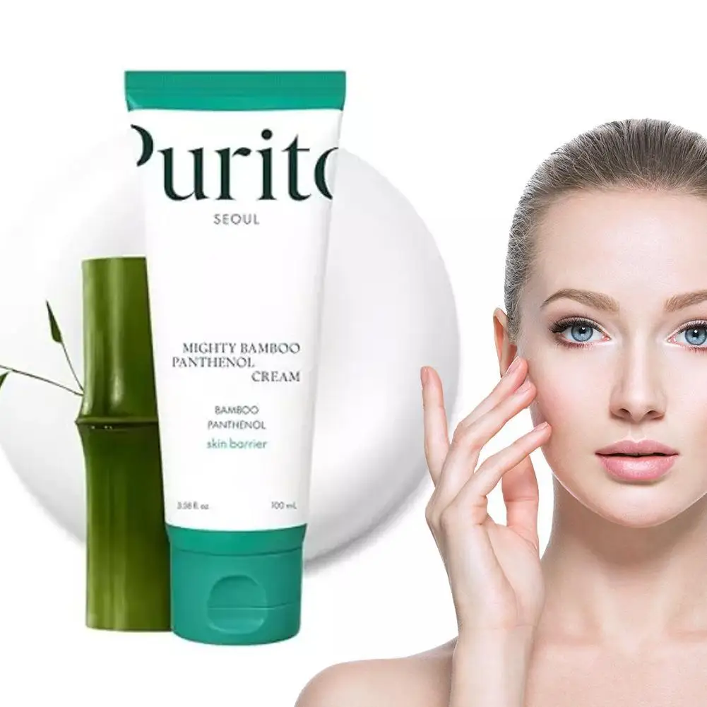 Bamboo Extract Panthenol Repair Face Cream Soothing Moisturizing Barrier Recovery Anti Fine Lines Hydrating Facial Skin Care