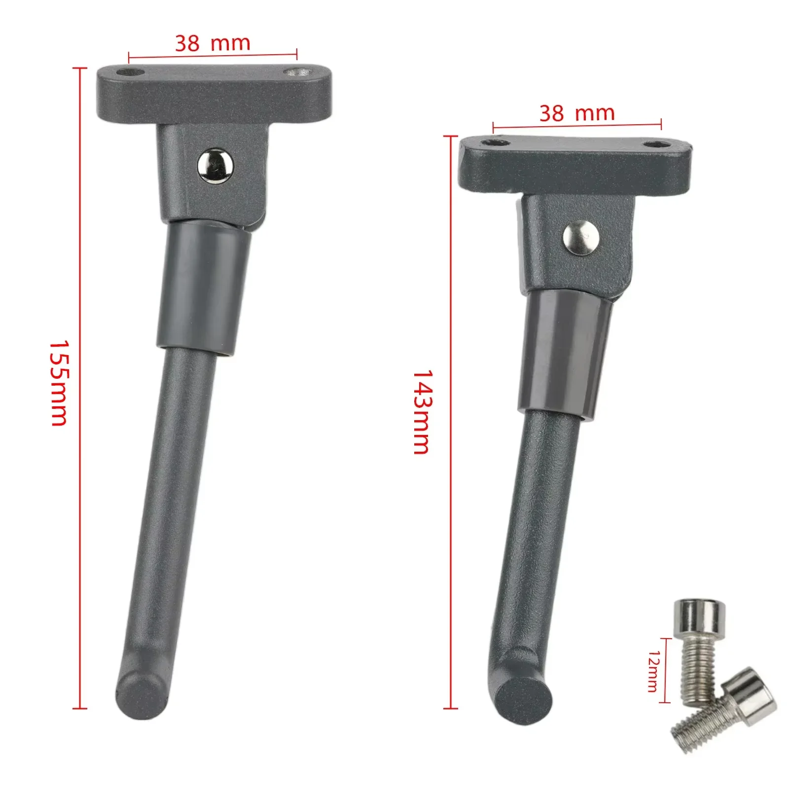 Soporte de Estacionamiento Gris Negro de 143/155 mm para Xiaomi M365 1s Pro 2 Pro, Soporte de Pie para Scooter Eléctrico, Piezas de Modificación