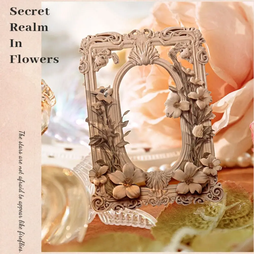10pcs Lot Creative Design Vintage Flower Border Card Border Style Flower Pattern Mirror Frame Card Vintage Style Collage Card