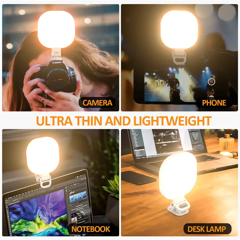 Smartphone Selfie Light Selfie Video Conference Light Portable LED Light Compatible 3000-6500K For Cell Phone IPad Laptop Camera