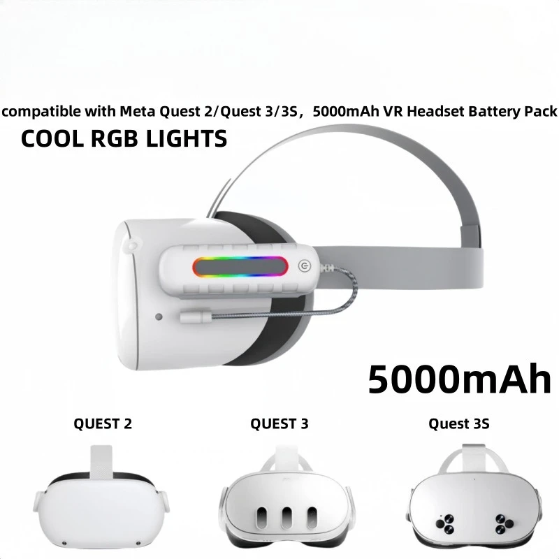 For Meta Quest 2/3/3s external power bank battery life power