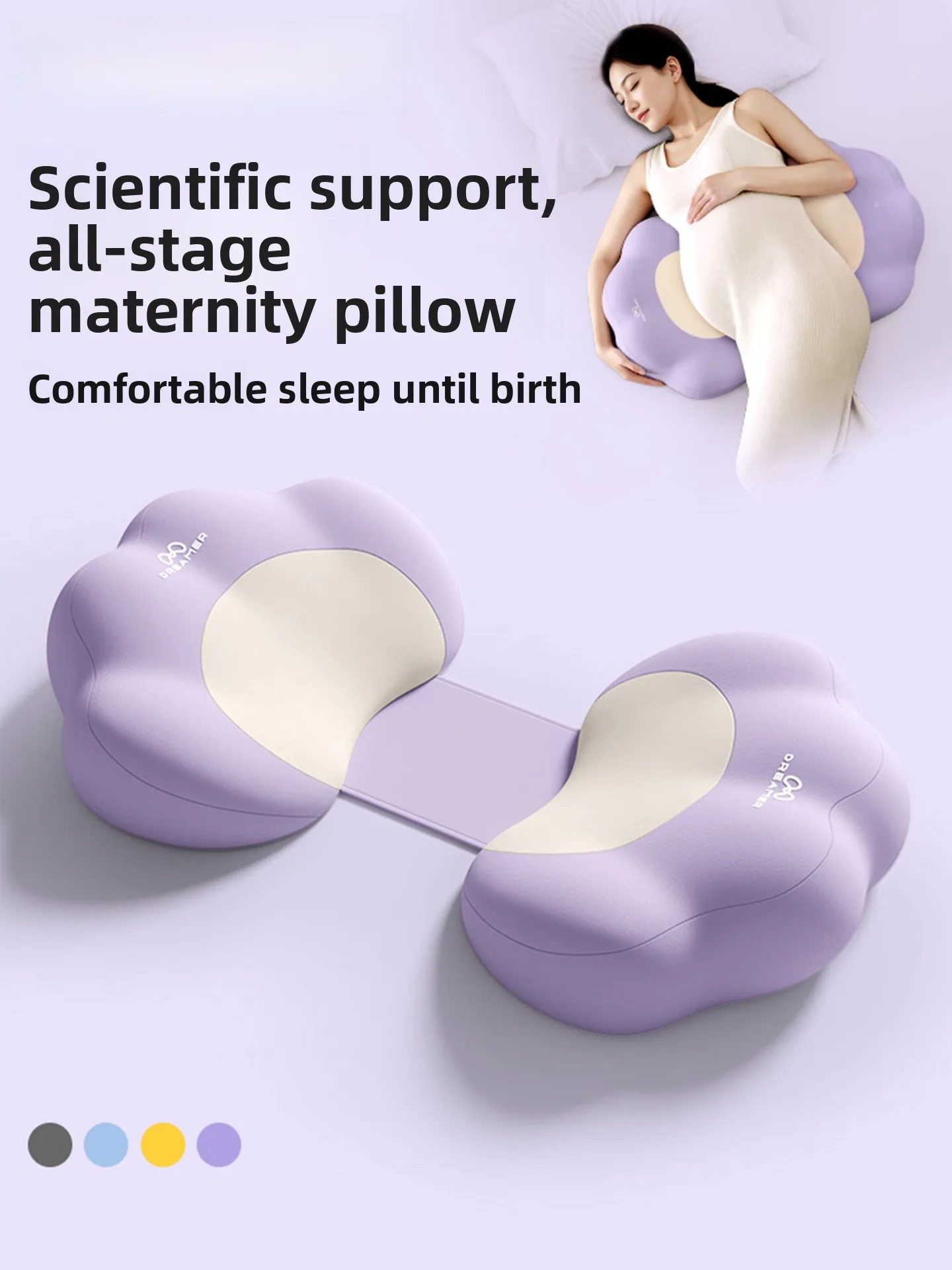 Pregnancy Pillow Side Sleep Supportive Belly Wrap Back Pain Relief Maternity Body Cushion Comfortable Soft Pillow for Sleeping