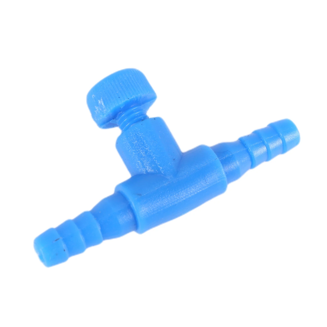 10 Pieces Plastic Aquarium Fish Tank 2 Way Air Pump Control Valves Blue