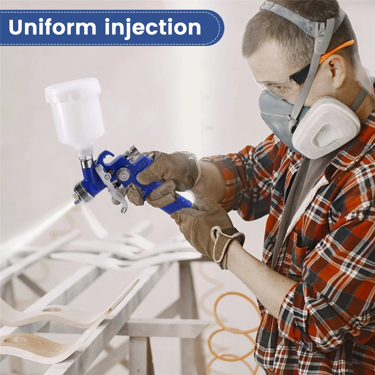 ABNJ Professional 0.8MM/Nozzle H-2000 Mini Air Paint Airbrush HVLP for Painting Car Aerograph Airbrush