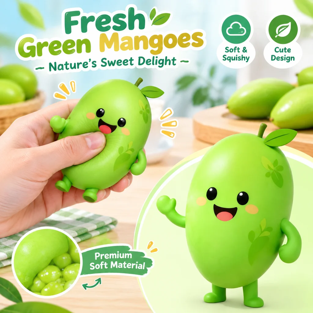 Squishy Mango Stress Ball Color Changing Handmade Fidget Toy Sensory Calming Relief ASMR Stress Ball