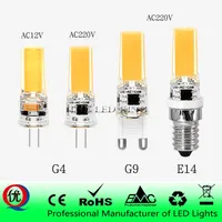 LED G4 G9 E14 Lamp Bulb AC/DC Dimming 12V 220V 3W 6W 9W COB SMD LED Lighting Lights replace Halogen Spotlight Chandelier