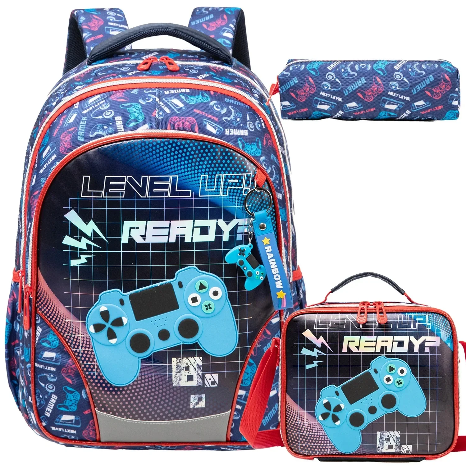 

Children's School Bag for Boys Waterproof Backpack Set with Thermal Bag School Boy Backpack Elementary Student Shoulder Bag