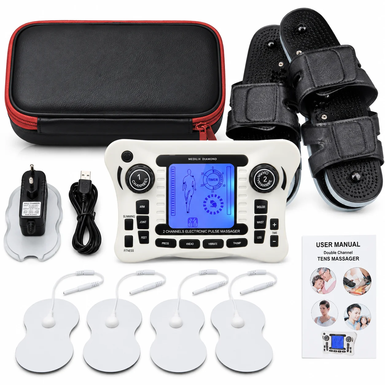 Tens Pain Relief Unit - UNITÉ TENS/Sortie double canal TENS EMS
