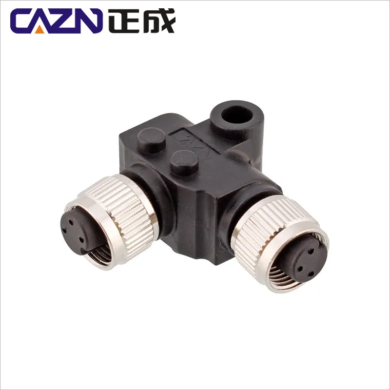 

M12 I L T Y-type Adapter Splitter Connector Male To Female A Code 4 5 6 8 pin Plastic Metal Connector