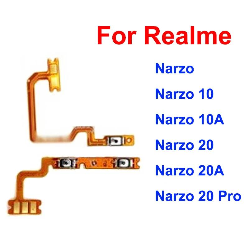 

Гибкий кабель регулировки громкости для OPPO Realme Nazro 20 Pro 20A 10 10A Narz On OFF Кнопки питания Громкость Боковые клавиши Переключатель Гибкая лента