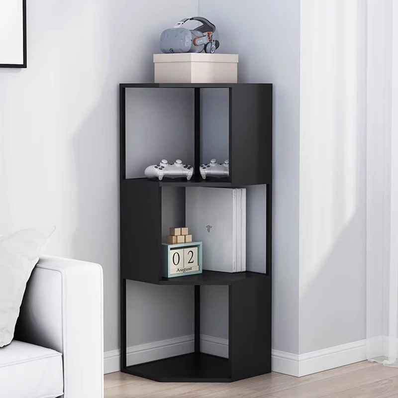 Nordic Open Bookcase Designs Vertical Storage Minimalistyczna narożna półka na książki Modułowe meble pokojowe Estante De Livros