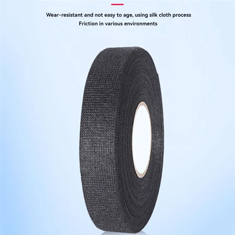 ABGR-4PCS 25 مللي متر x 25 متر لهب لاصق القماش الشريط مقاومة للحرارة النسيج قاعدة سلك تسخير الشريط لحماية كابل تسخير