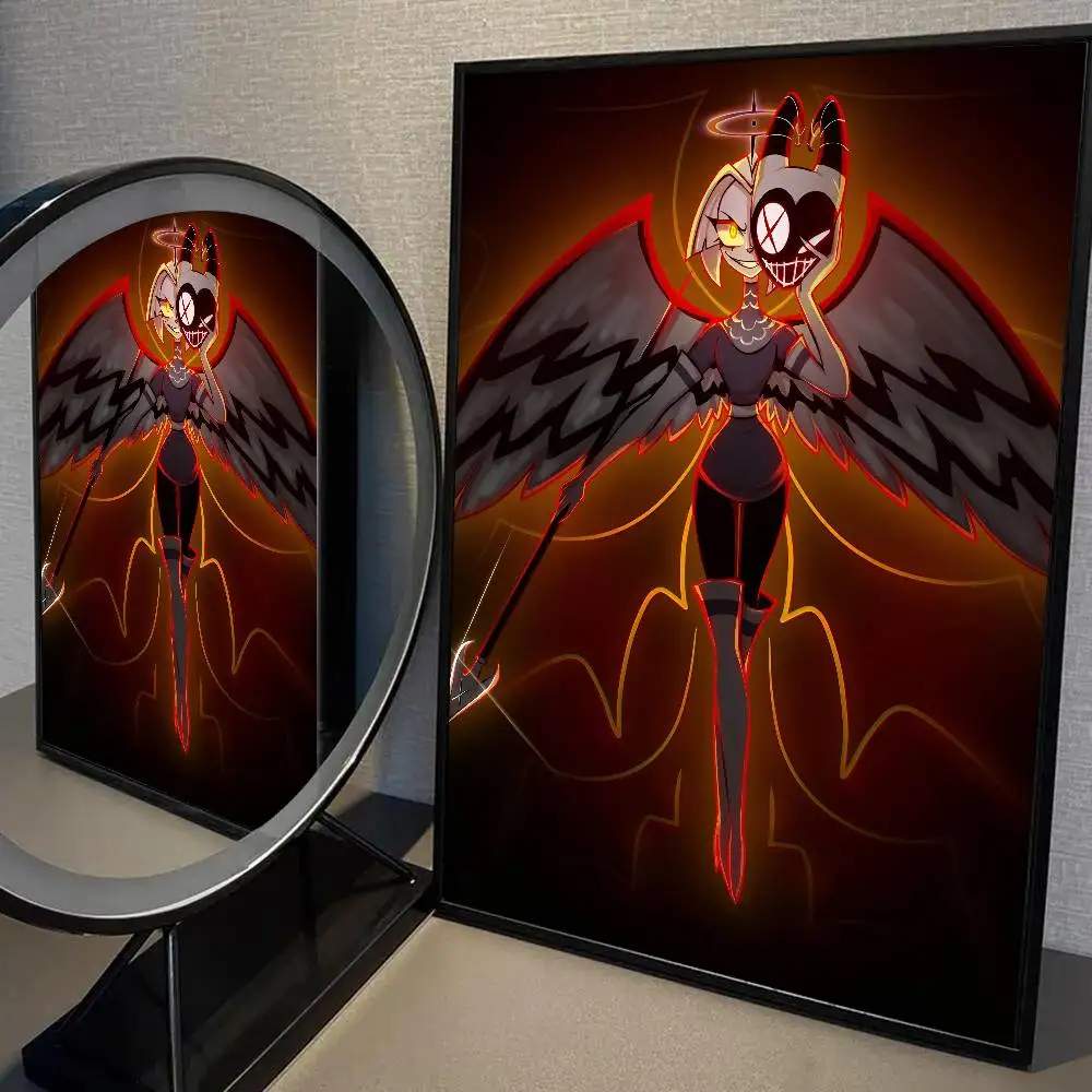 Anime Lute H-hazbin Hotel Poster Hochwertige Selbstklebende Wandkunst Dekorationen Farbdrucke Klebend – Detail 12