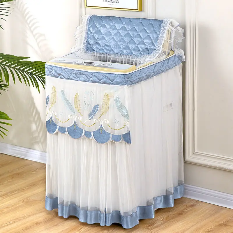 

Украшение дома, универсальный пылезащитный чехол для стиральной машины, полностью автоматическая открытая крышка, волновое колесо, пылезащитный чехол на молнии для стиральной машины