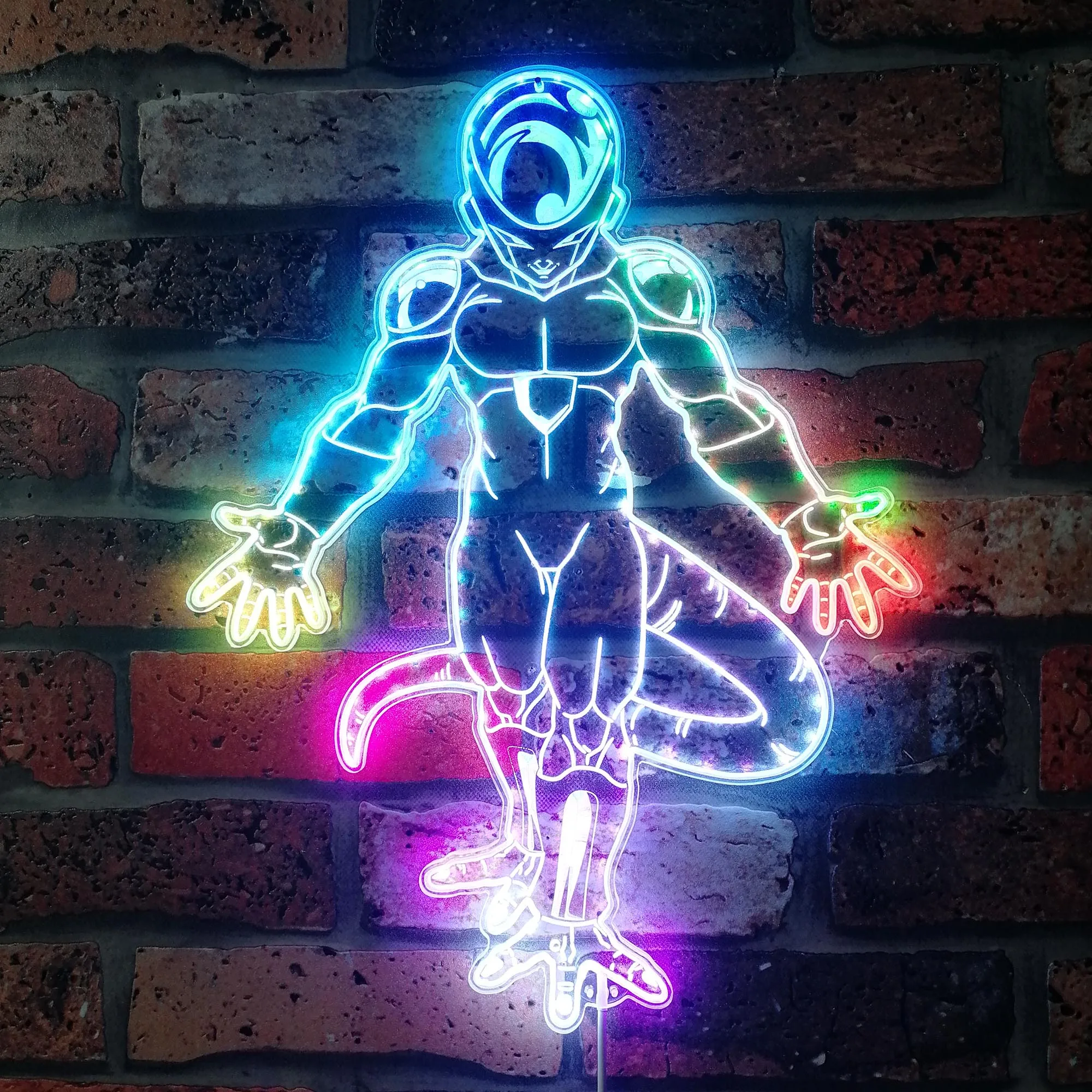 Frieza Dynamic RGB Edge Lit LED Sign, Game Room Decor, Gaming Night Light