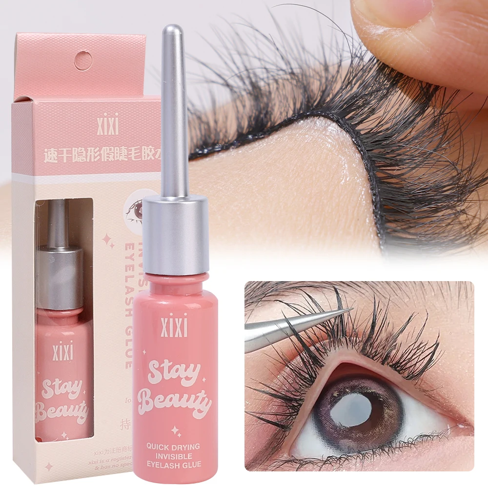 Quick Dry Strong Eyelash Glue Waterproof Not Irritating Invisible Clear Lash Glue Fake Eyelash Extension Adhesive Korean Makeup