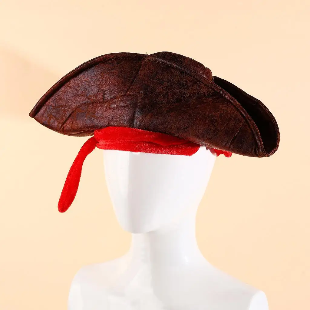 Halloween Pirate Hat Novelty Accessories Versatile Costume Cap Cosplay for Carnival Holiday Stage Performance Halloween Party