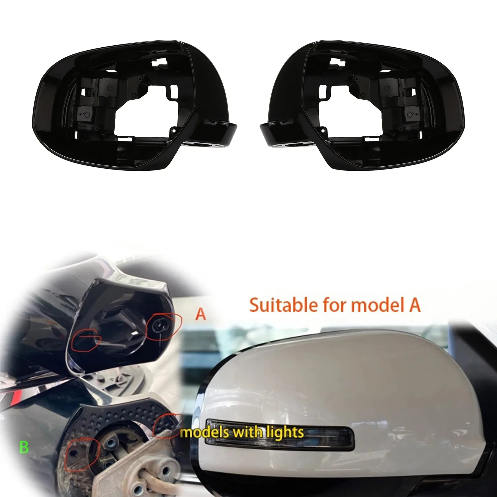 إطار مرآة الرؤية الخلفية خارج السيارة ، غطاء مرآة الرؤية الجانبية اليسرى ، غطاء غطاء محرك السيارة لميتسوبيشي Outlander-من الخلف