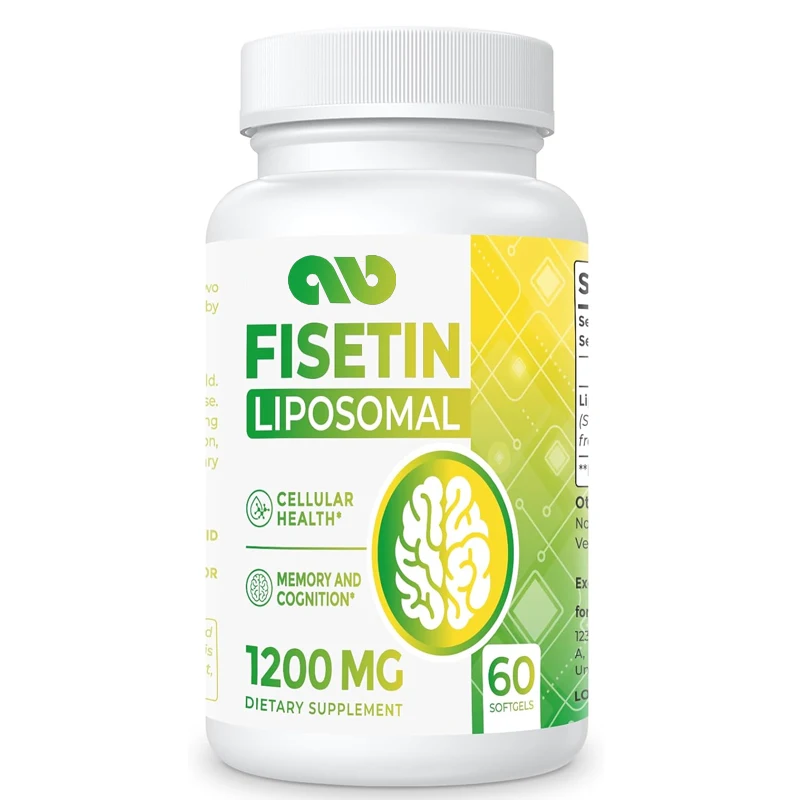 Fisetin 1200mg Liposome 98% Pure Fisetin Polyphenolic Antioxidant Immune Health Aging Cognitive Support Non GMO 60 Capsules