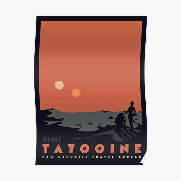 

Посетите Tatooine, постер, Художественная печать, картина, забавная Домашняя версия, Современная винтажная картина, украшение комнаты без рамки