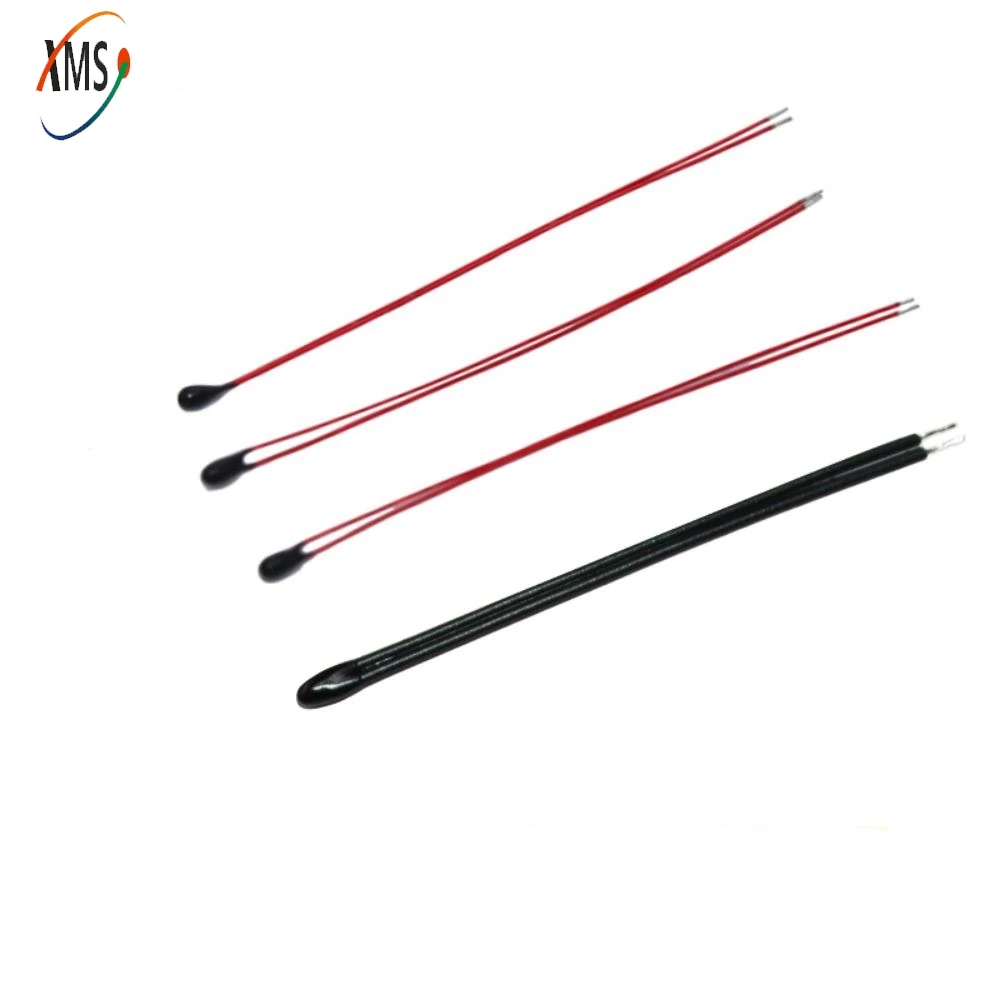 10PCS Thermistor NTC Negative Temperature Coefficient 10K Control Sensor 3950 Probe 100K Paint MF52B Red Enamelled Wire  1%