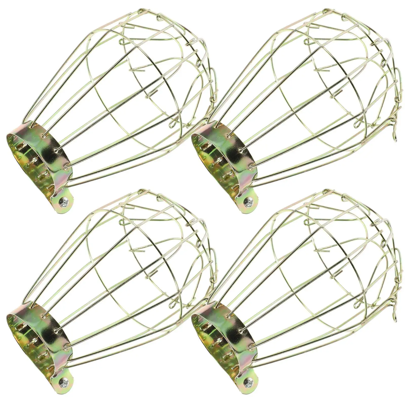 Cage de lampe industrielle en métal, 4 pièces, protection d'ampoule, Design en forme de plafond, couvercle de lumière Vintage, luminaire suspendu pour Villa