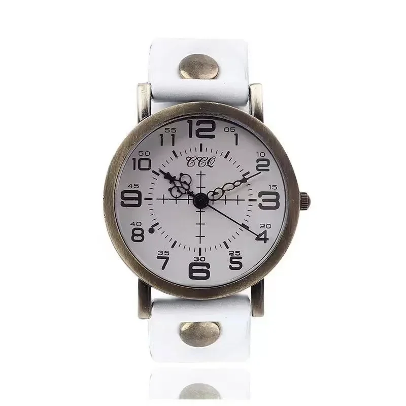 

Нейтральный ретро-ремень, цифровые женские повседневные часы, популярная распродажа, кварцевые наручные часы из материкового Китая, без брендовой пряжки