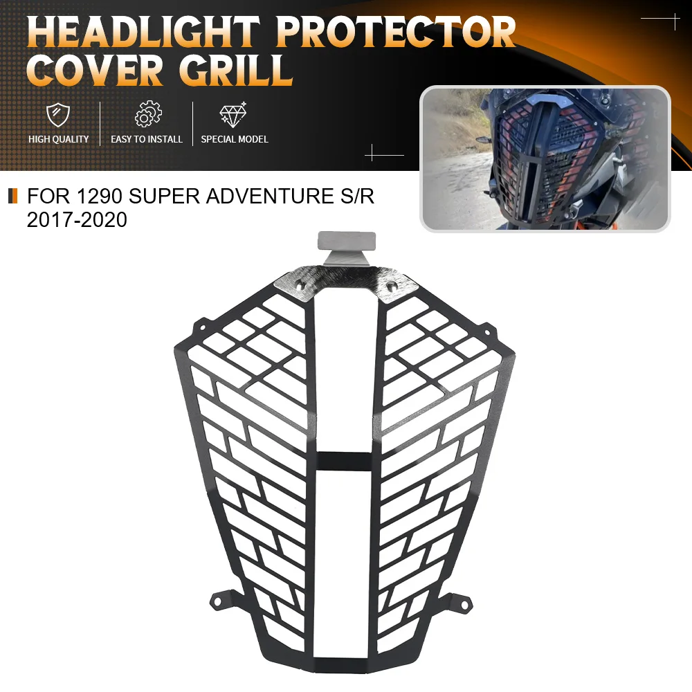 

For 1290 SUPER ADVENTURE S/R 2017-2020 1290 SUPER ADVENTURE S 1290 SUPER ADVENTURE R Motorcycle Headlight Protector Cover Grill