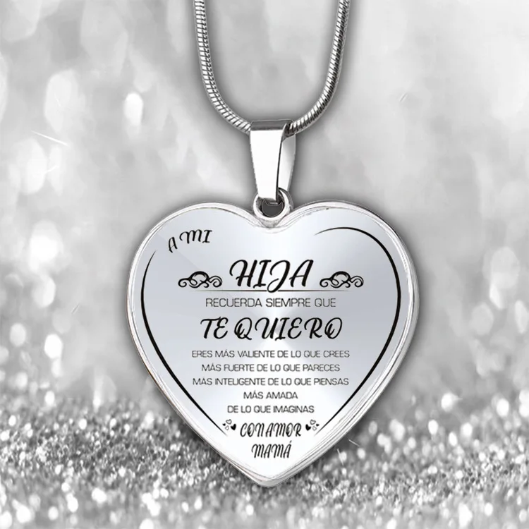 Heart Necklaces Spanish Gift for Daughter Chain Necklace  Wholesale Women Fashion Jewelry