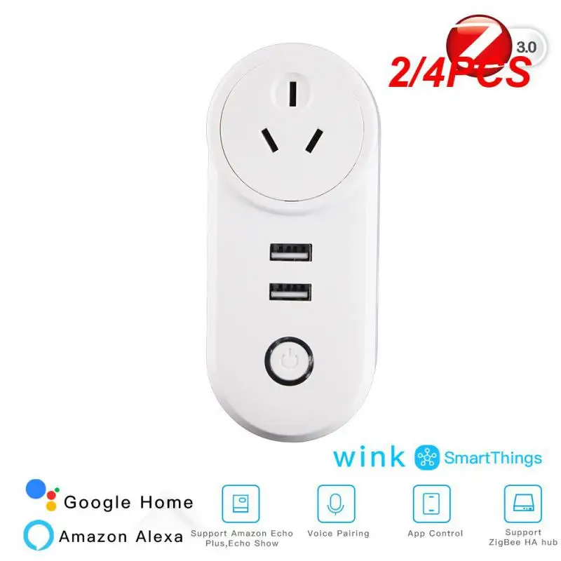 

2/4 шт. смарт-розетка Tuya с Wi-Fi, Беспроводная USB-розетка для ЕС, США, Великобритании, GE, JP, BR, IL, все типы, умная USB-розетка 16 А, Смарт-приложение Alexa