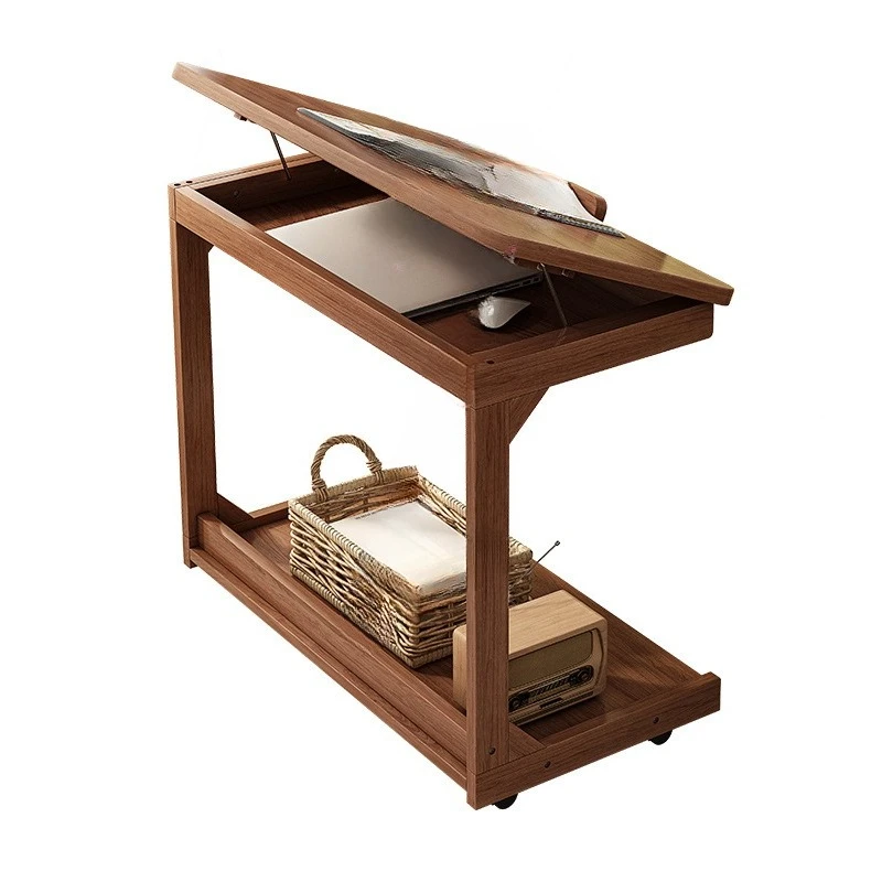 

Small coffee table living room household removable flip solid wood edge sofa side cabinet bedside bedside table desk tea table