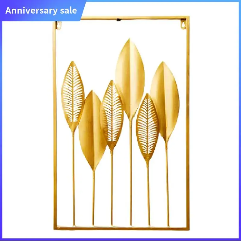Nordic Logam Daun Besi Hiasan Dinding Tanaman Dinding Liontin Lukisan Dinding Kamar Tidur Ruang Tamu Dekorasi Rumah 40X60Cm Hiasan Dinding Daun Hijau