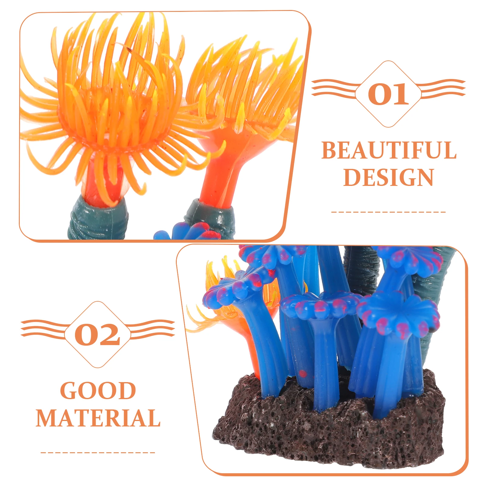 

Aquarium Fluorescence Coral Decoration Simulation Artificial Coral Landscape Ornament Fish Tank Decoration Landscaping Decor